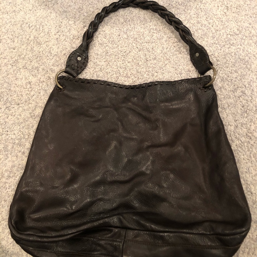 VINTAGE CARLA MANCINI BROWN LEATHER BAG